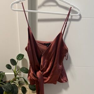 Dynamite Terracotta Satin Cami